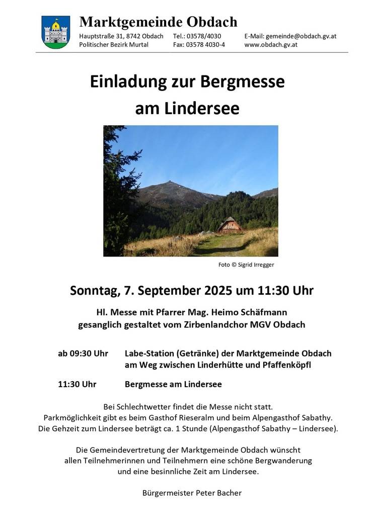 Bergmesse am Lindersee