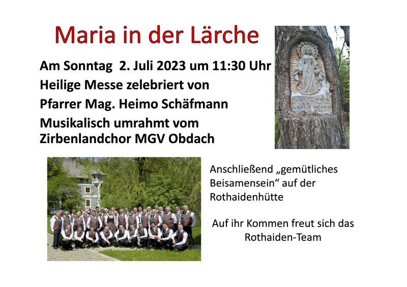 Hl. Messe bei Maria in der Lärche